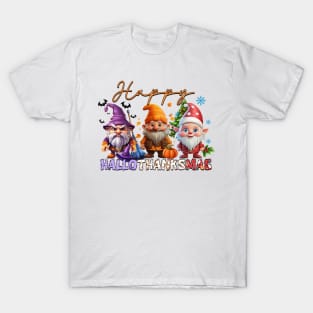 Happy Hallothanksmas Gnomes #1 T-Shirt